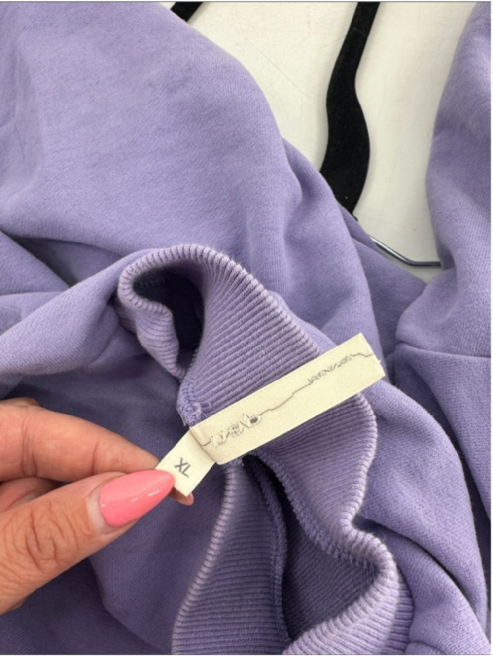 NAP Loungewear Oversized purple Pullover Sweatshirt Drawstring Hem Size XL - Picture 11 of 12